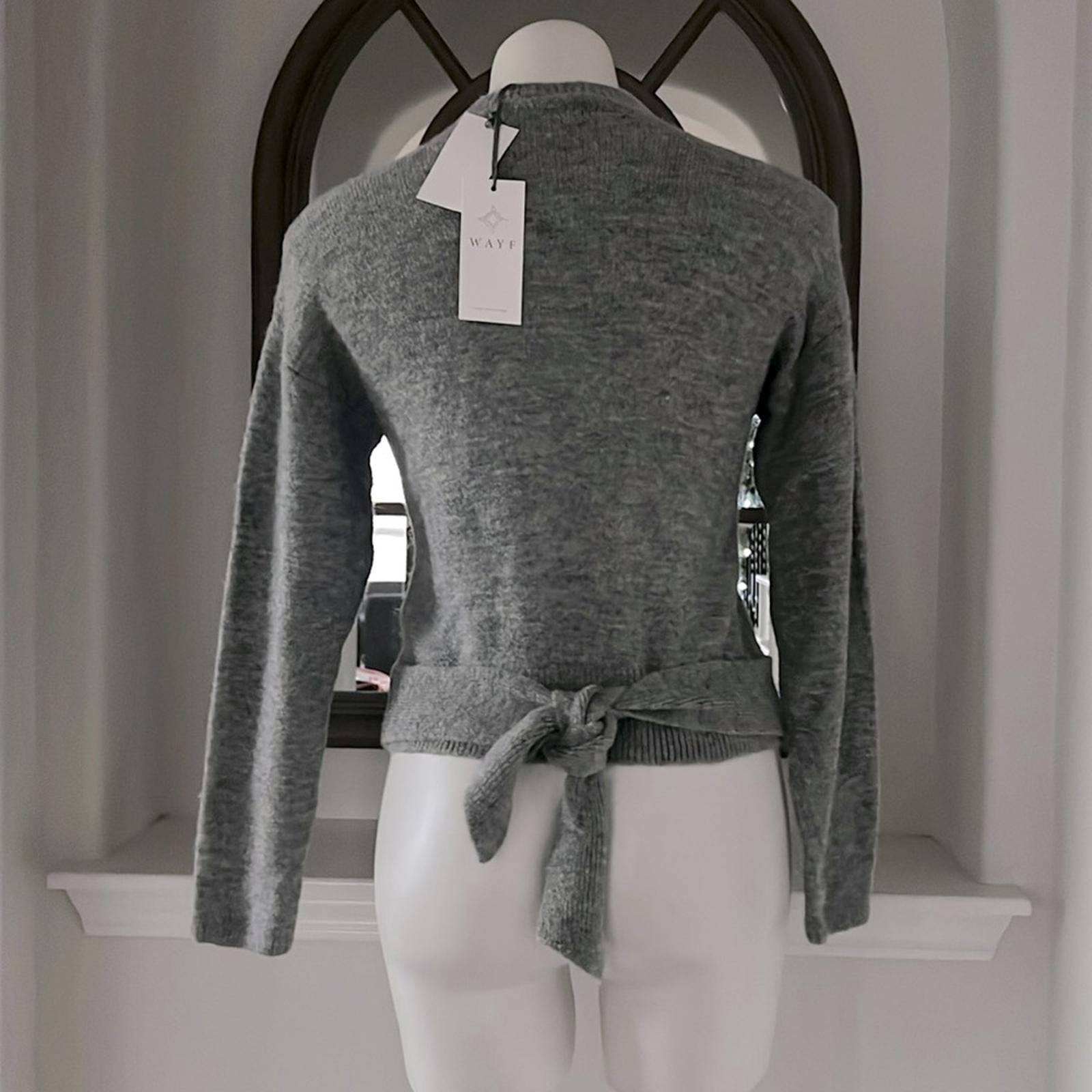 WAYF Wool-Blend Mock-neck Sweater in Light Grey, Size XS New w/Tag