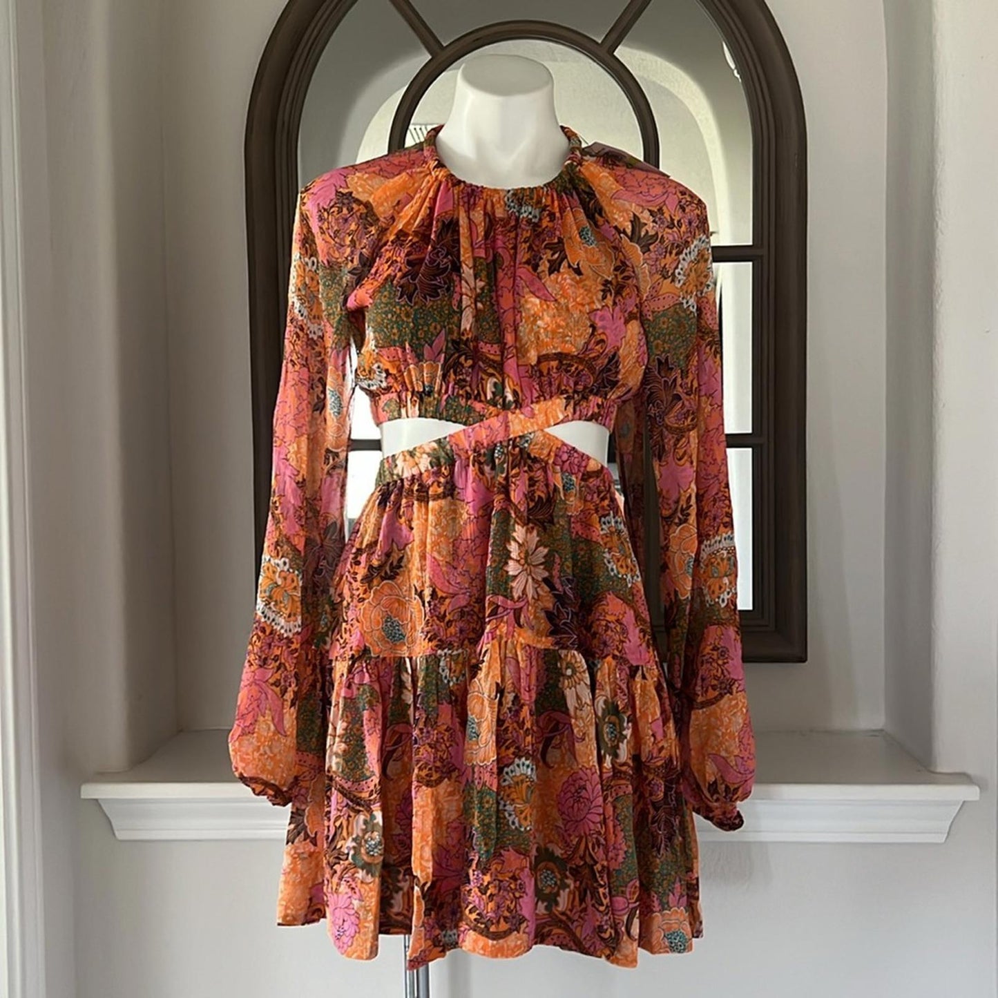 A.L.C. Izzy Silk Fit &Flare Cutout Dress, Size 4 New w/Tag Retail $695 SOLD OUT!
