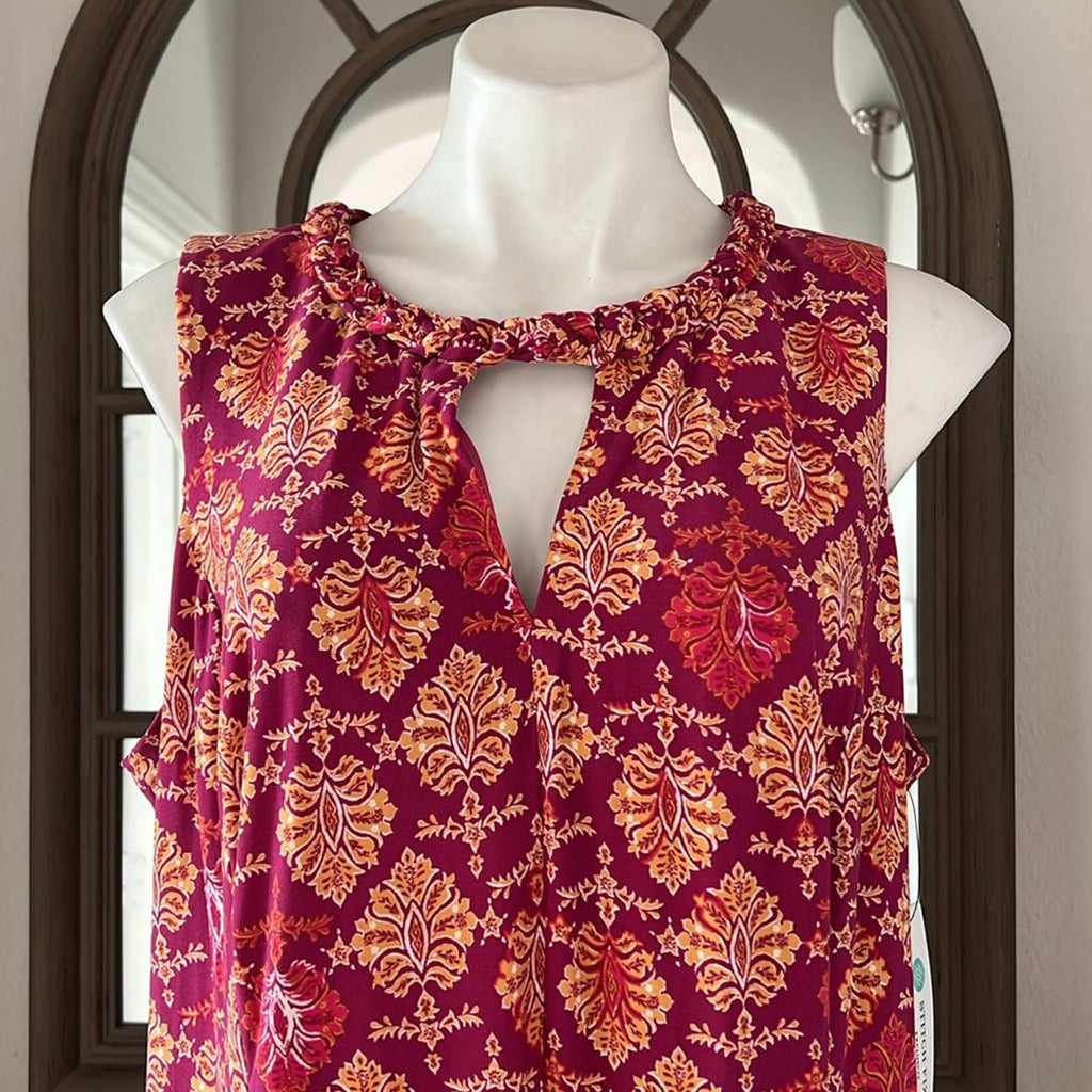 Maggy London Cyndie Jersey Dress in Violet/Gold, Plus Size 20W New w/Tag