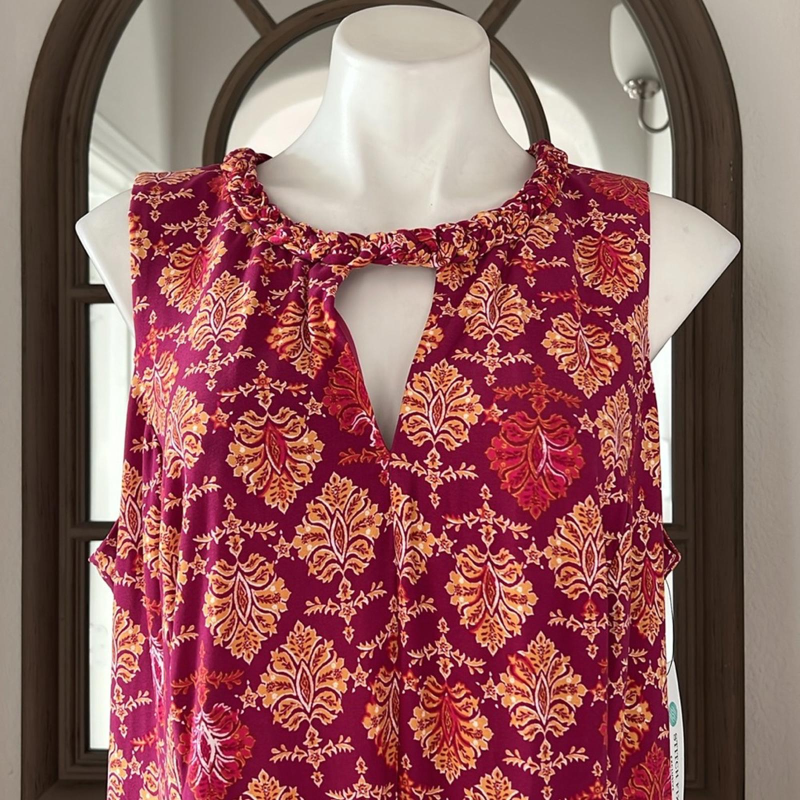 Maggy London Cyndie Jersey Dress in Violet/Gold, Plus Size 20W New w/Tag