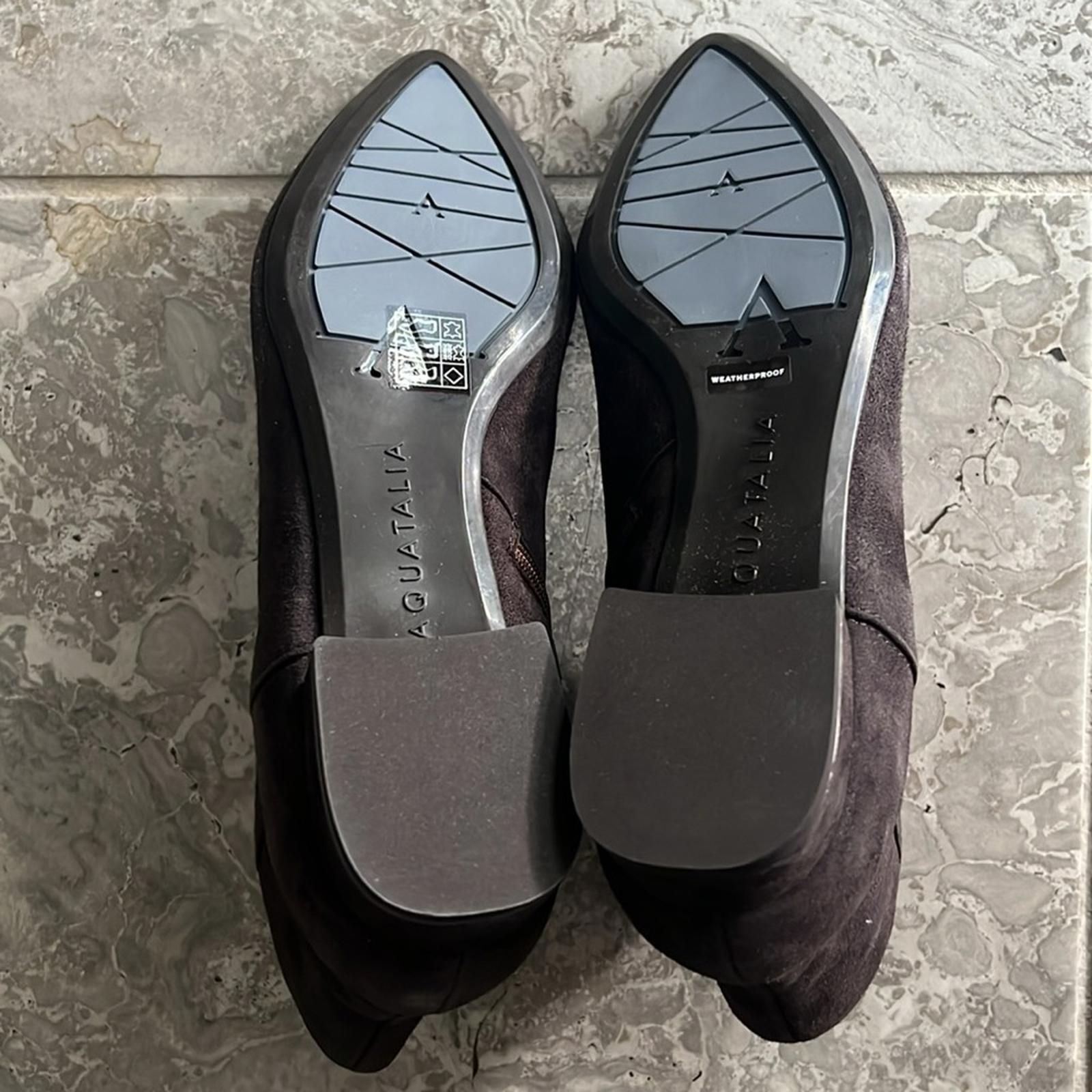 Aquatalia Prisilla Pointed Toe Zip in Truffle, Size 8.5 NEW in Box w/DustBag