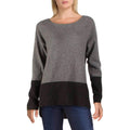 Kier+J Cashmere Boat Neck Sweater Charcoal w/Gray, Size L New w/Tag Retail $268