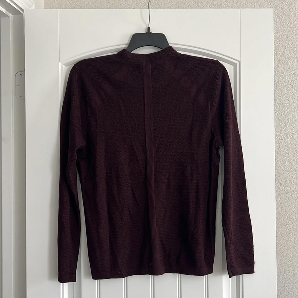 Perry Ellis Motion Textured Crew Neck Sweater Burgundy Size M New w/Tag SOLD OUT