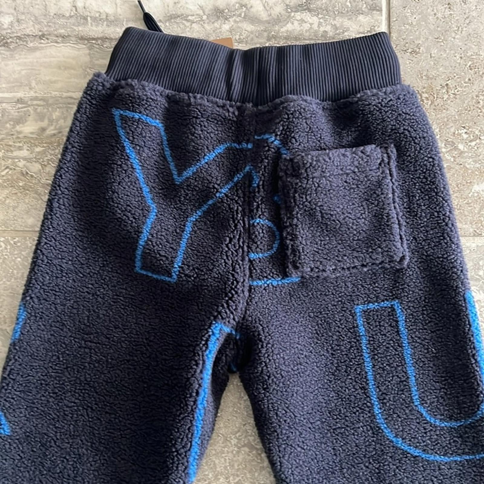 Burberry Edgar Scattered Logo-Print Joggers, Navy Black, Boy's Size 6Y New w/Tag
