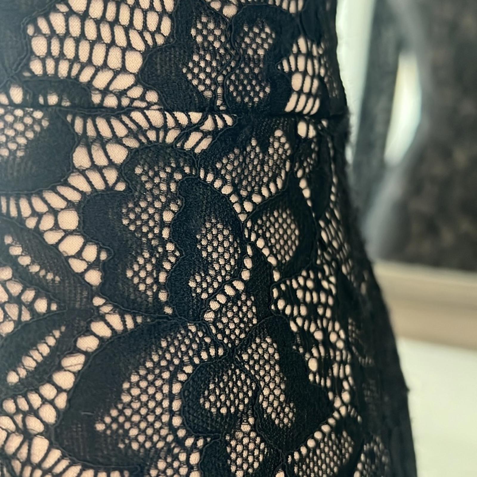 Dress the Population Esperanza Bodycon Mini Dress, Black/Nude Size S EXCELLENT