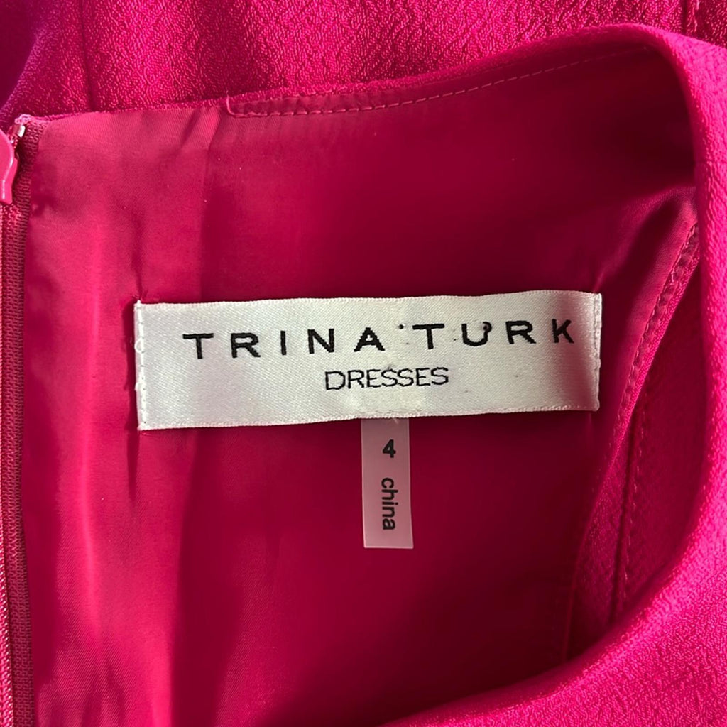 NEW Trina Turk Jeri Dress in Fuchsia Pink, Size 4 EXCELLENT New w/o Tag