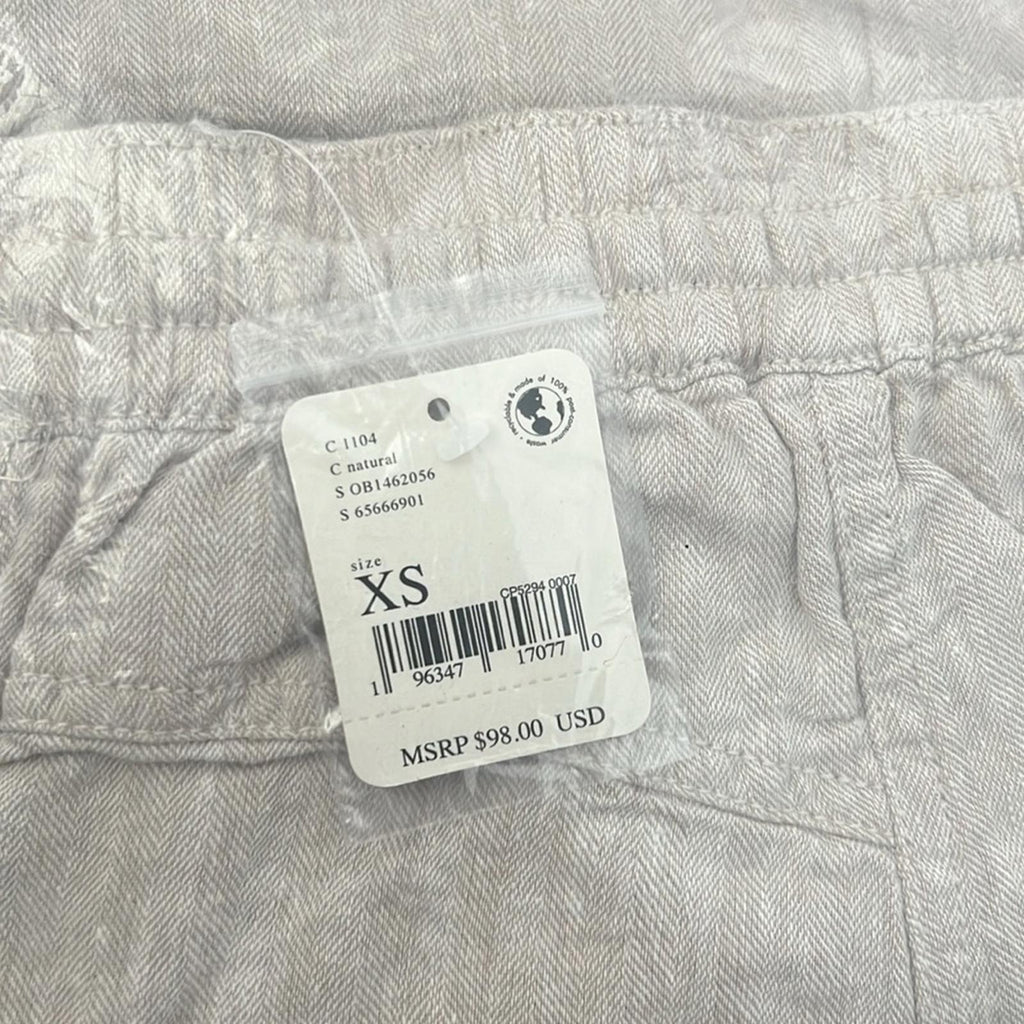 Free People Revolve Feelin Good Utility Pull-On Pants, Natural Size XS New w/Tag