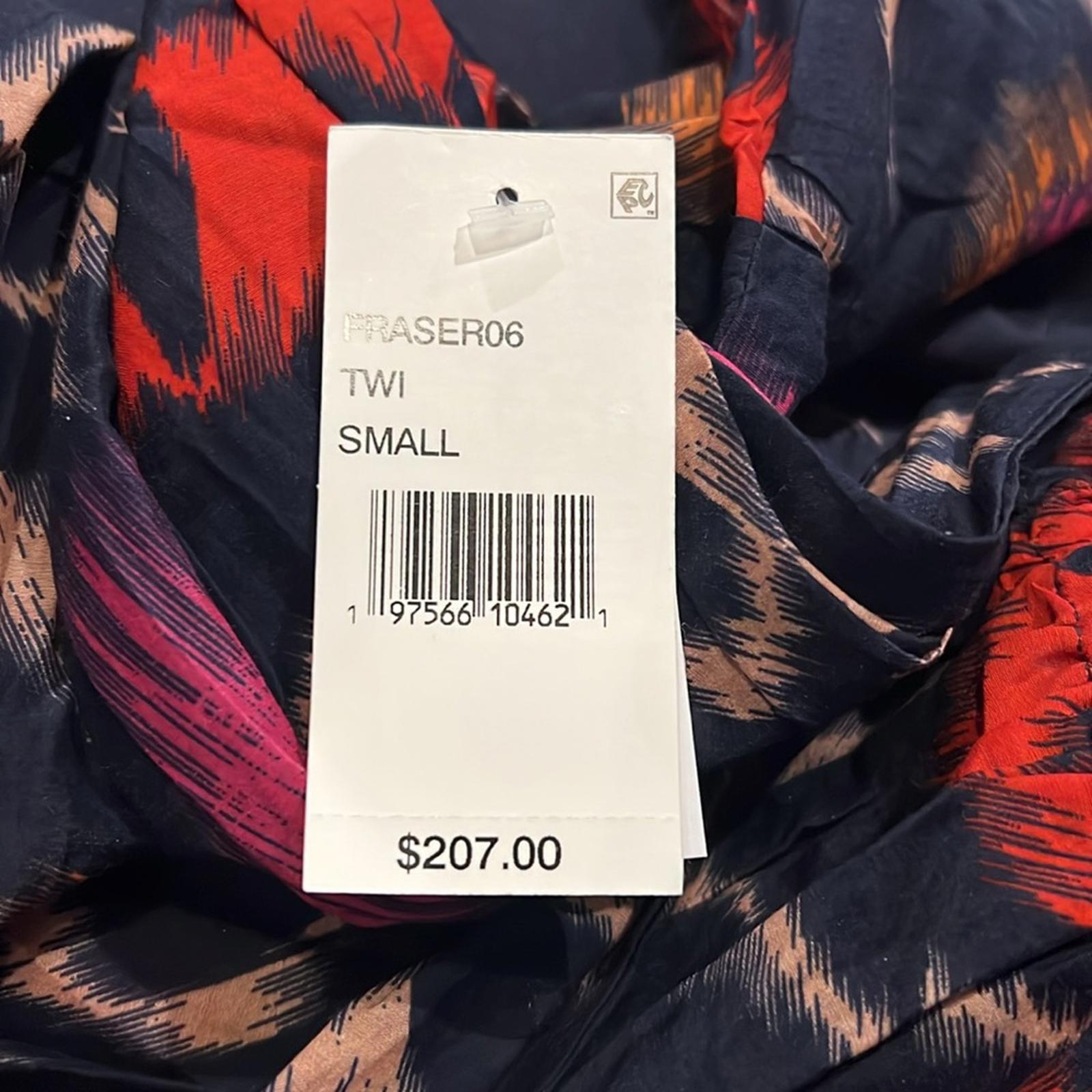 Velvet by Graham & Spencer Fraser Printed Silk Cotton Voile Top in Twilight $207