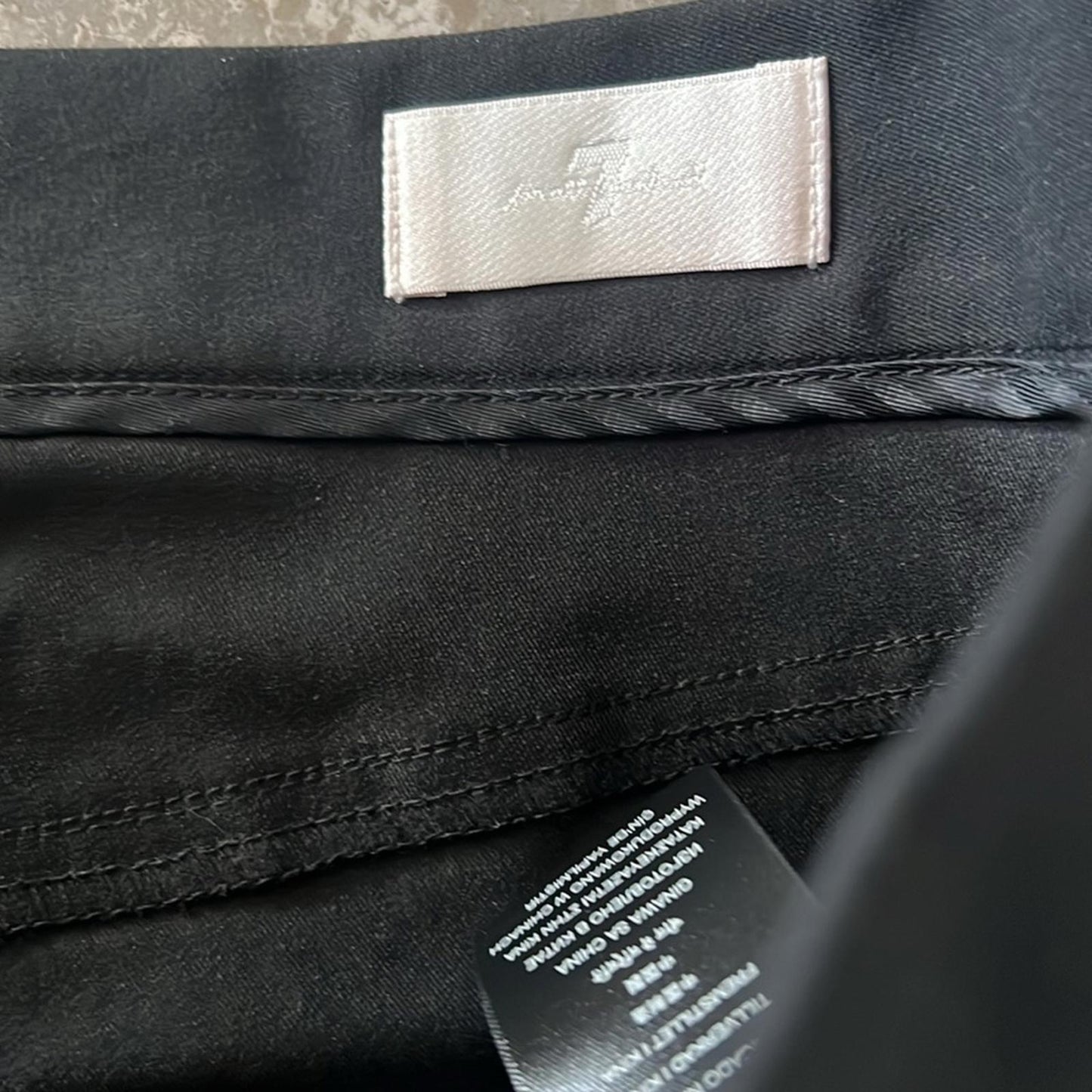 7 For All Mankind Ace Water Resistant Slim Fit Tech Pants in Black, NEW, Size 31