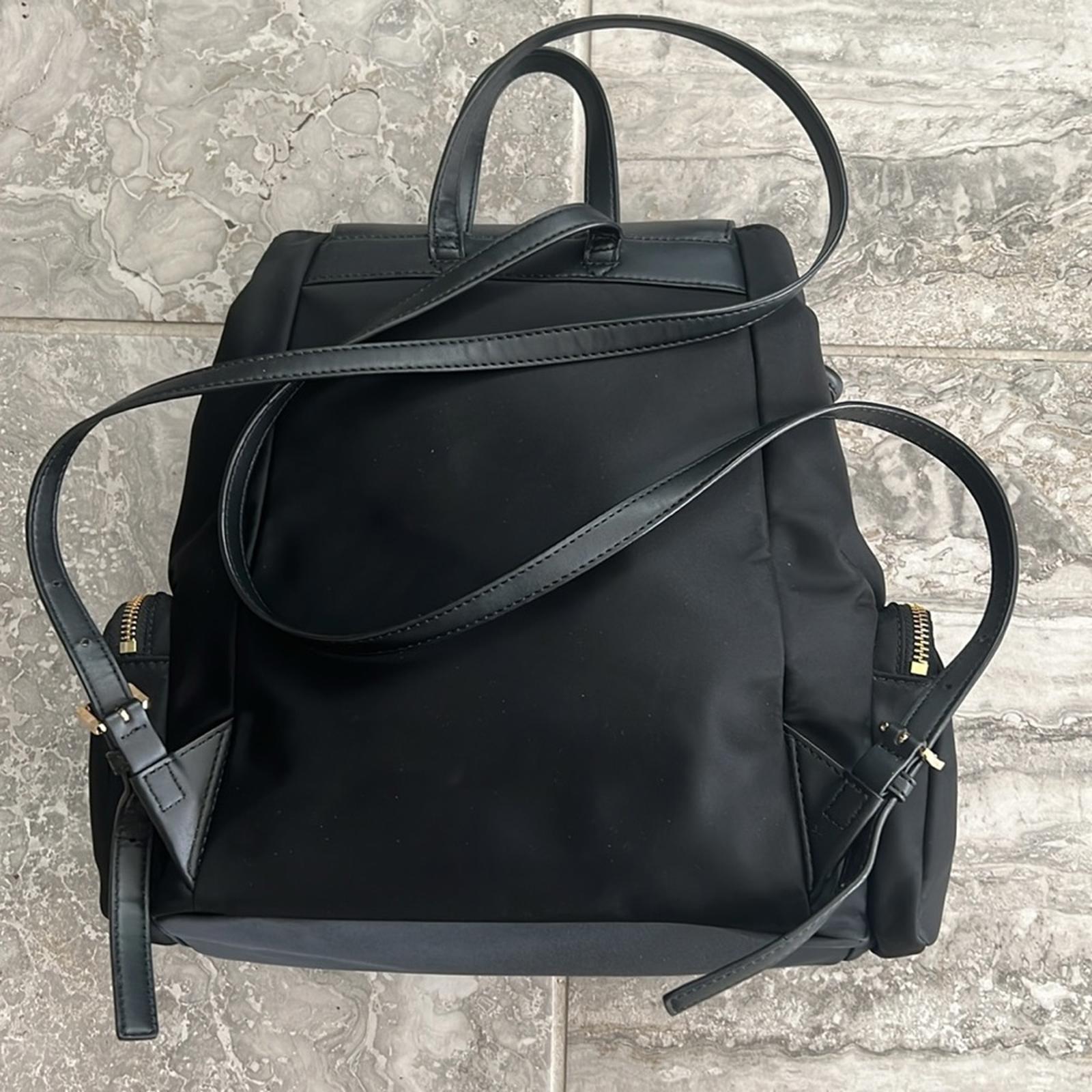 Michael Kors Abbey Large Nylon Backpack, Black New w/Tag Retail $398