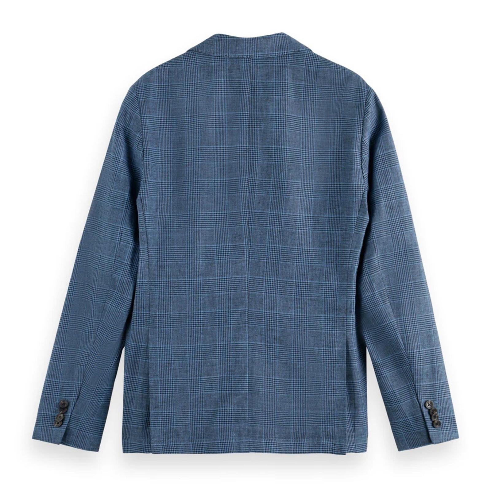 Scotch & Soda Double-Breasted Check Blazer in Blue, Size XXL NEW w/Tag $308