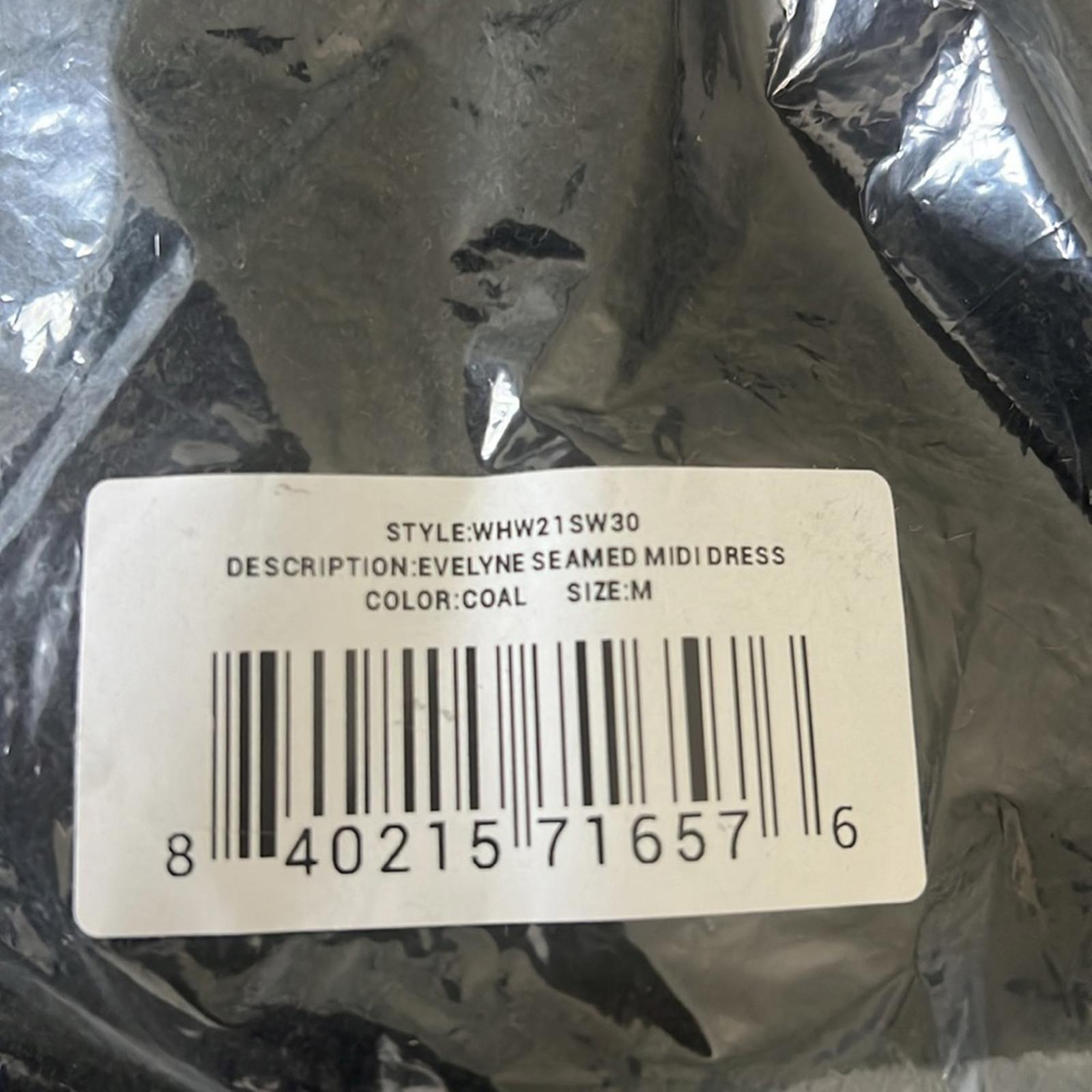 WhoWhatWear Evelyne Seamed Midi Dress, Coal Size M New w/Tag Retail $155