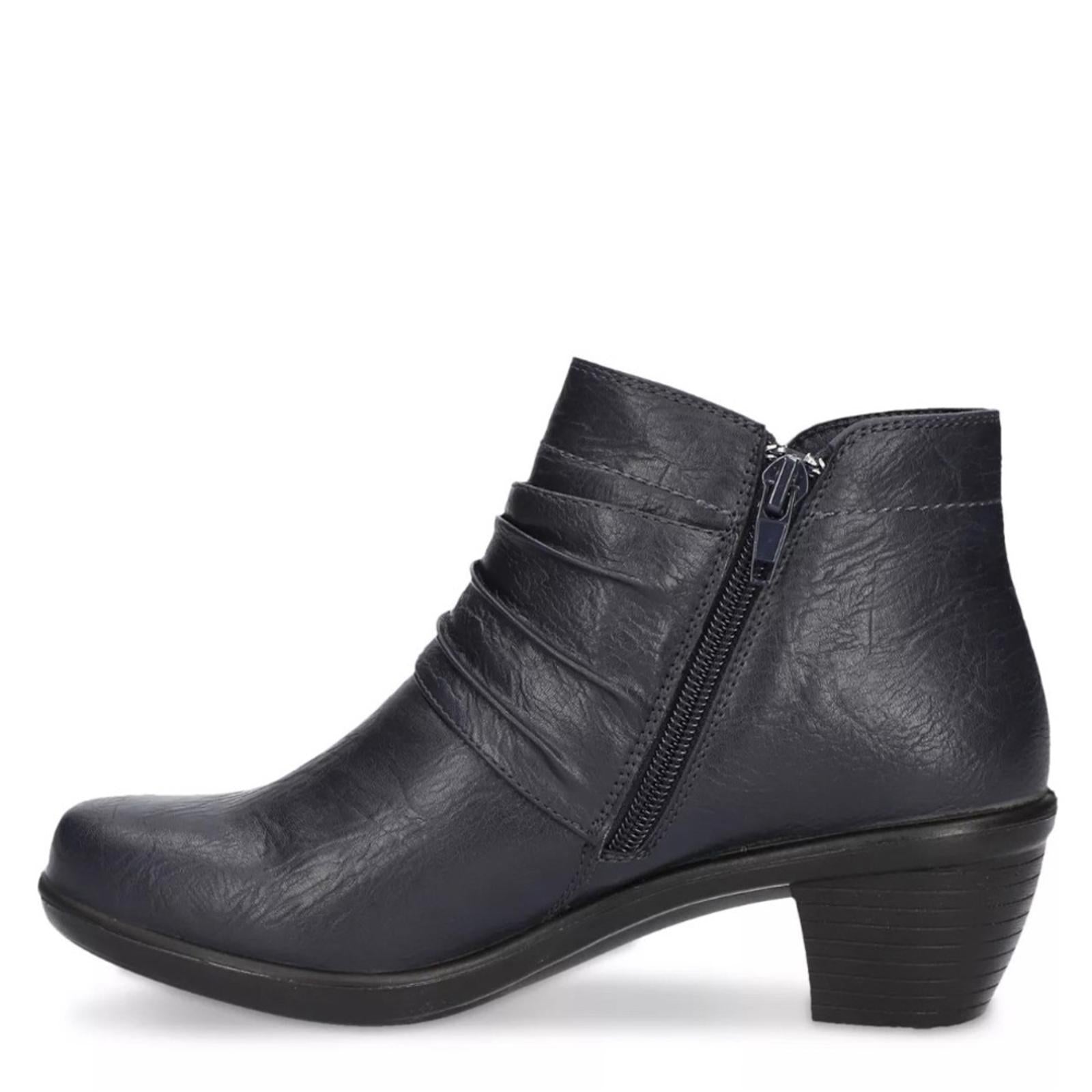Easy Street Damita Ankle Boots in Navy, Size 9W NEW in Box