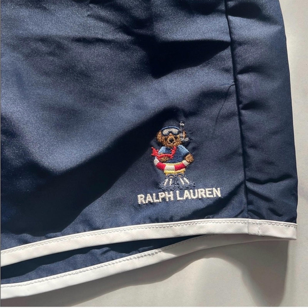 Polo by Ralph Lauren Polo Bear Swim Trunk Shorts, Navy, Size XL(18/20) NEW