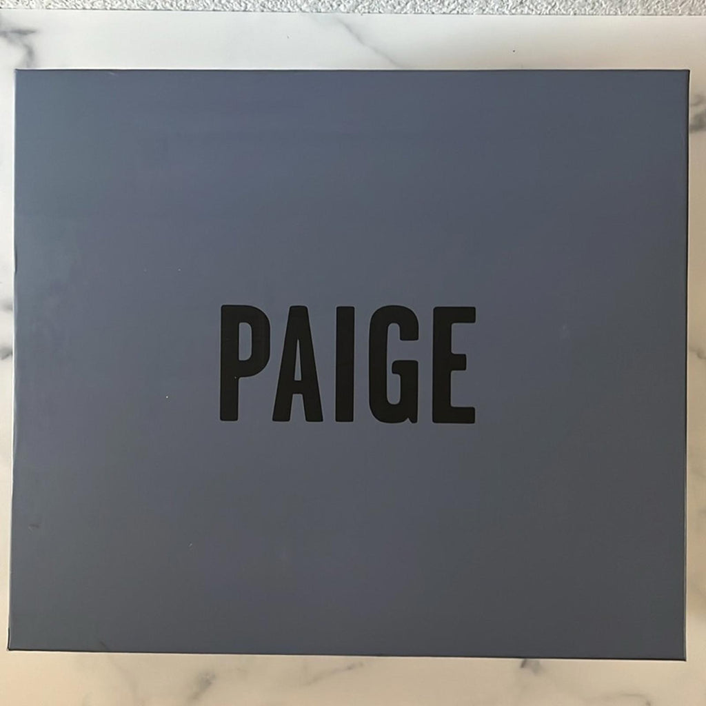 PAIGE Farah Square Toe Bootie in Black Patent Leather, Size 6.5 New in Box $420