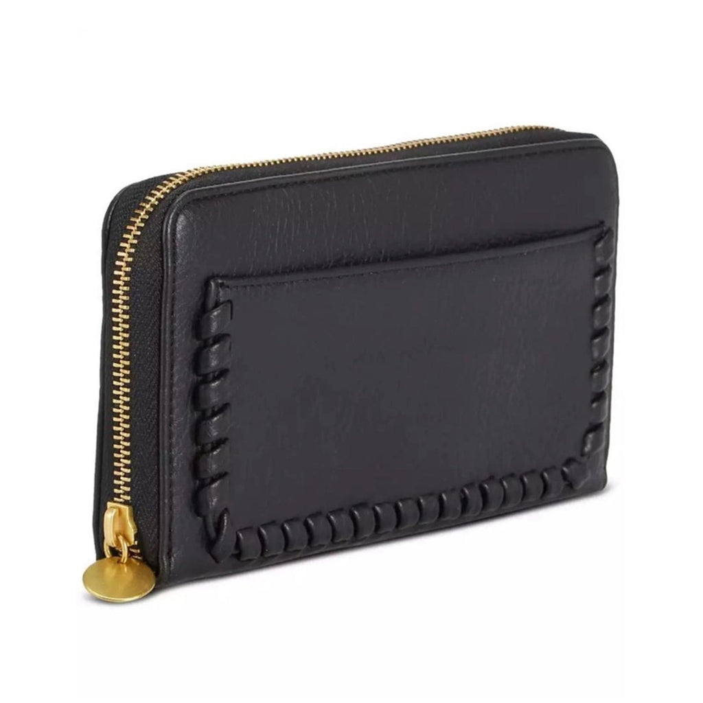 Style & Co BLACK Whip-Stitch Zip Wallet, New w/Tag