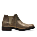 NEW Clarks Demi Beat Bronze Metallic Leather Cushion Ankle Boots UK 3, US 5.5