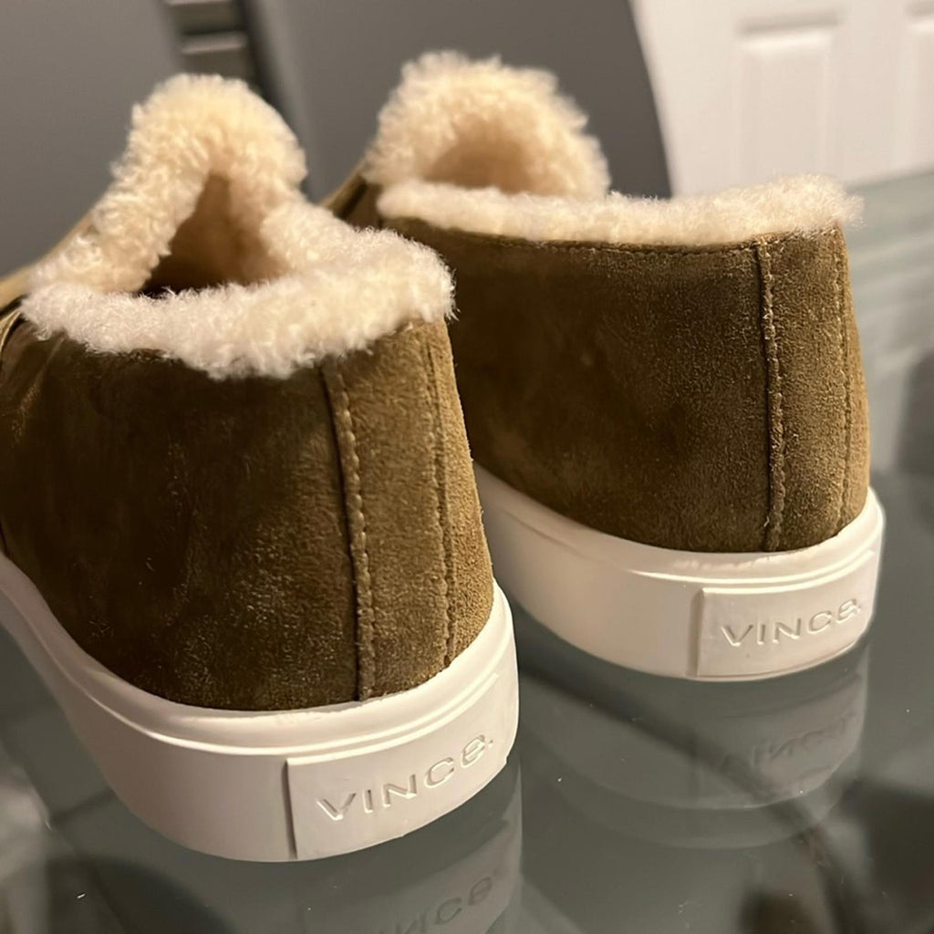 NEW Vince Blair Shearling Sneakers, Size US 7.5 | EU 38 New w/o Box