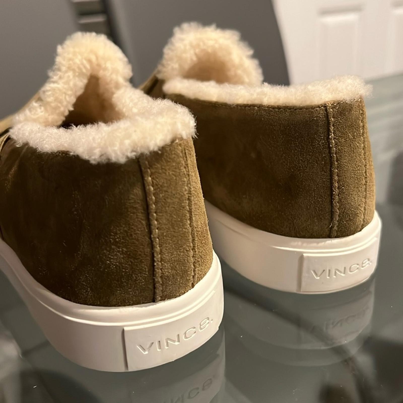 NEW Vince Blair Shearling Sneakers, Size US 7.5 | EU 38 New w/o Box