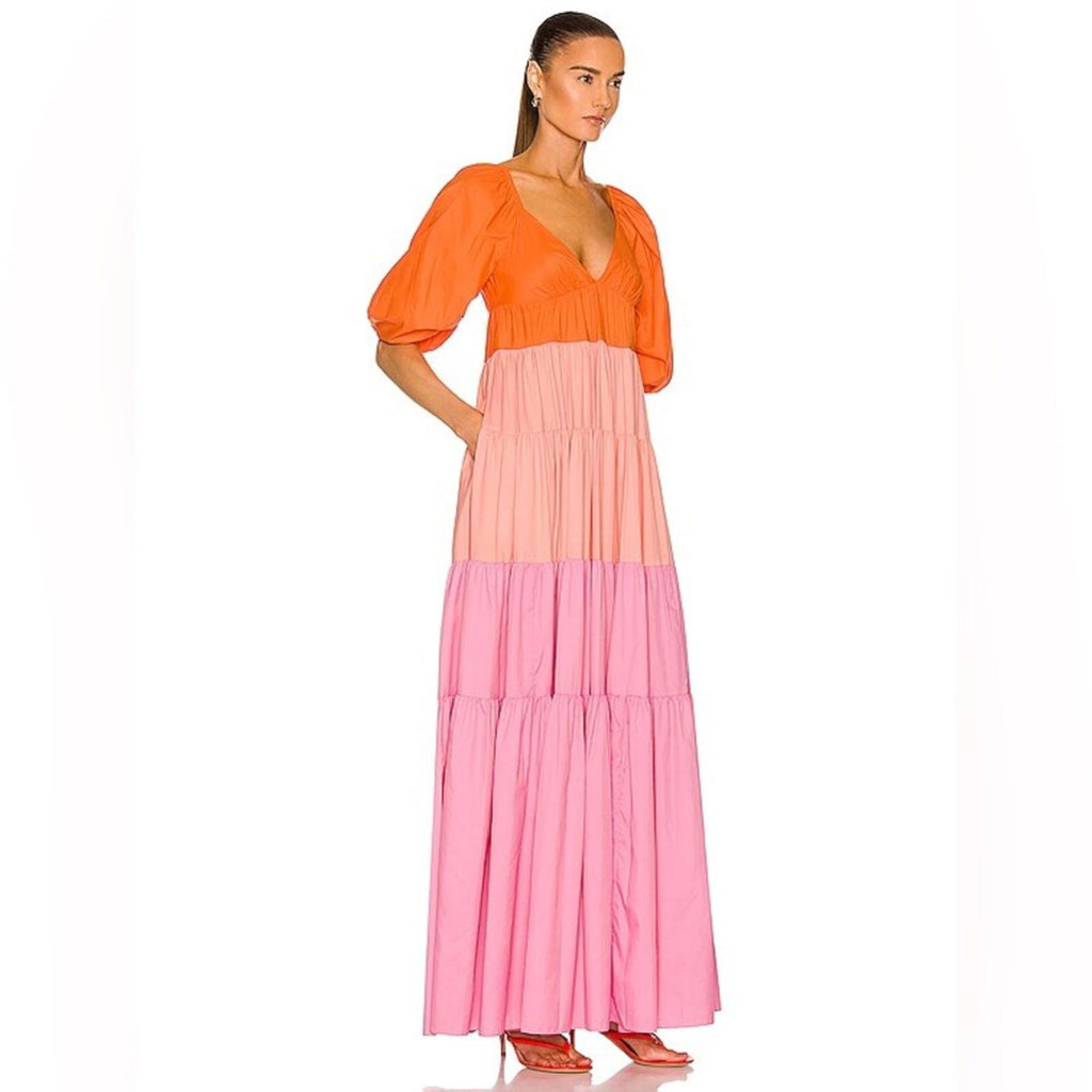 Staud x Revolve Meadow Maxi Tiered Dress, Size M New w/Tag SOLD OUT!