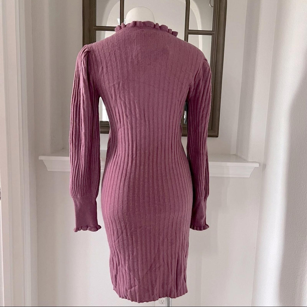 Ellie Tahari Cashmere Balloon Sleeve Sweater Dress Size S New w/Tag