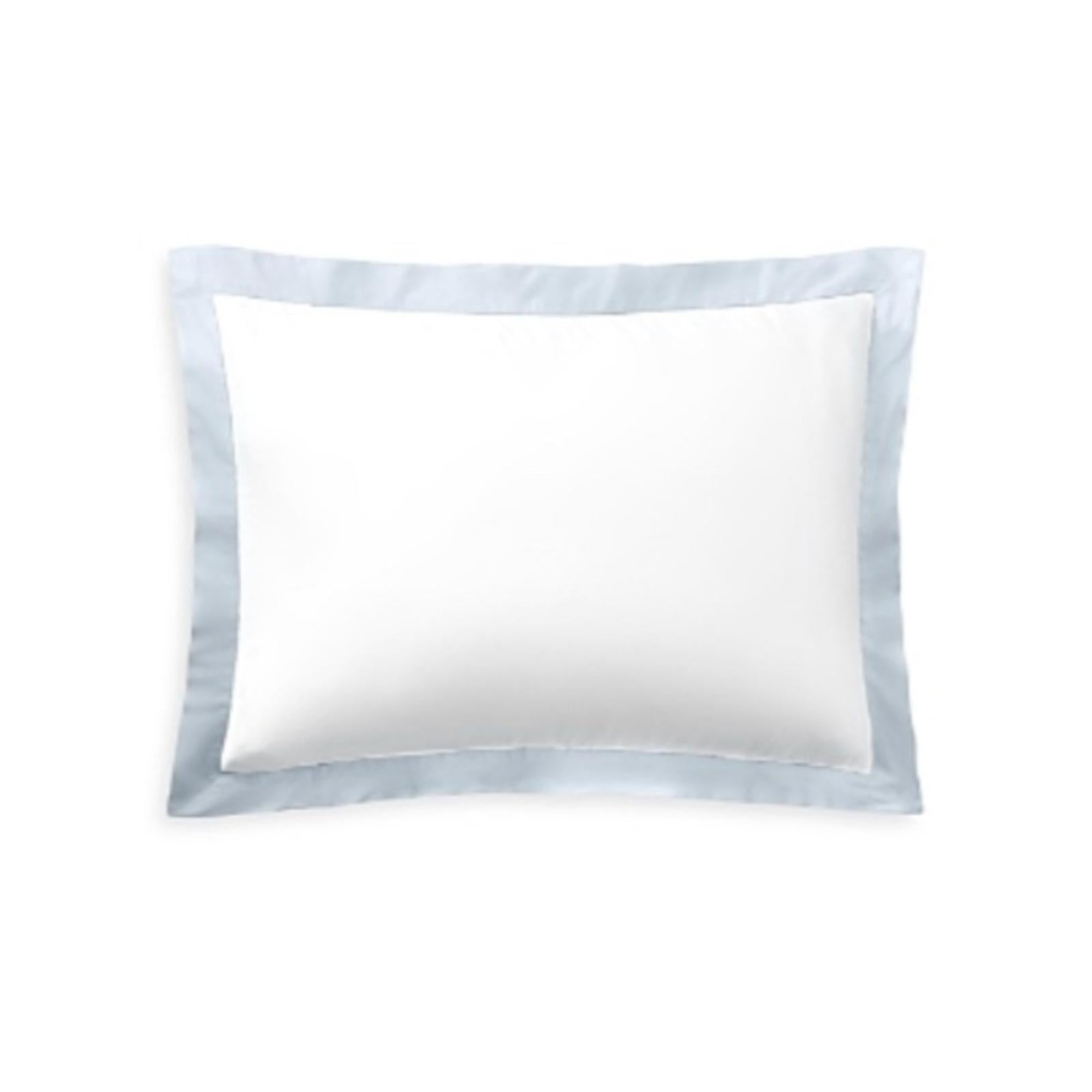 Ralph Lauren RL Organic Sateen Border Sham, Standard, Blue Hycnth NEW w/Tag $145