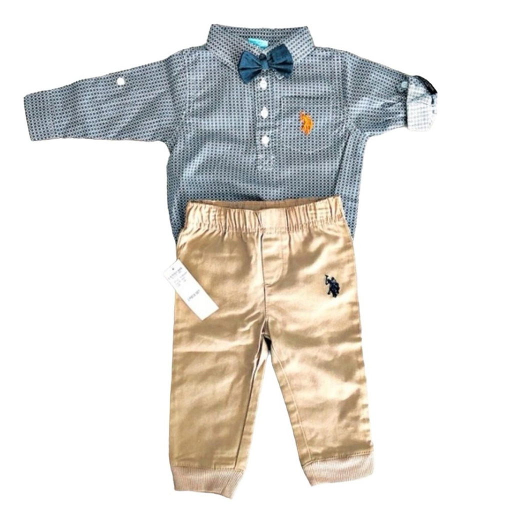 U.S. Polo Assn. 2-Piece Set Shirt & Jogger Pants Baby Size 12M New w/Tag
