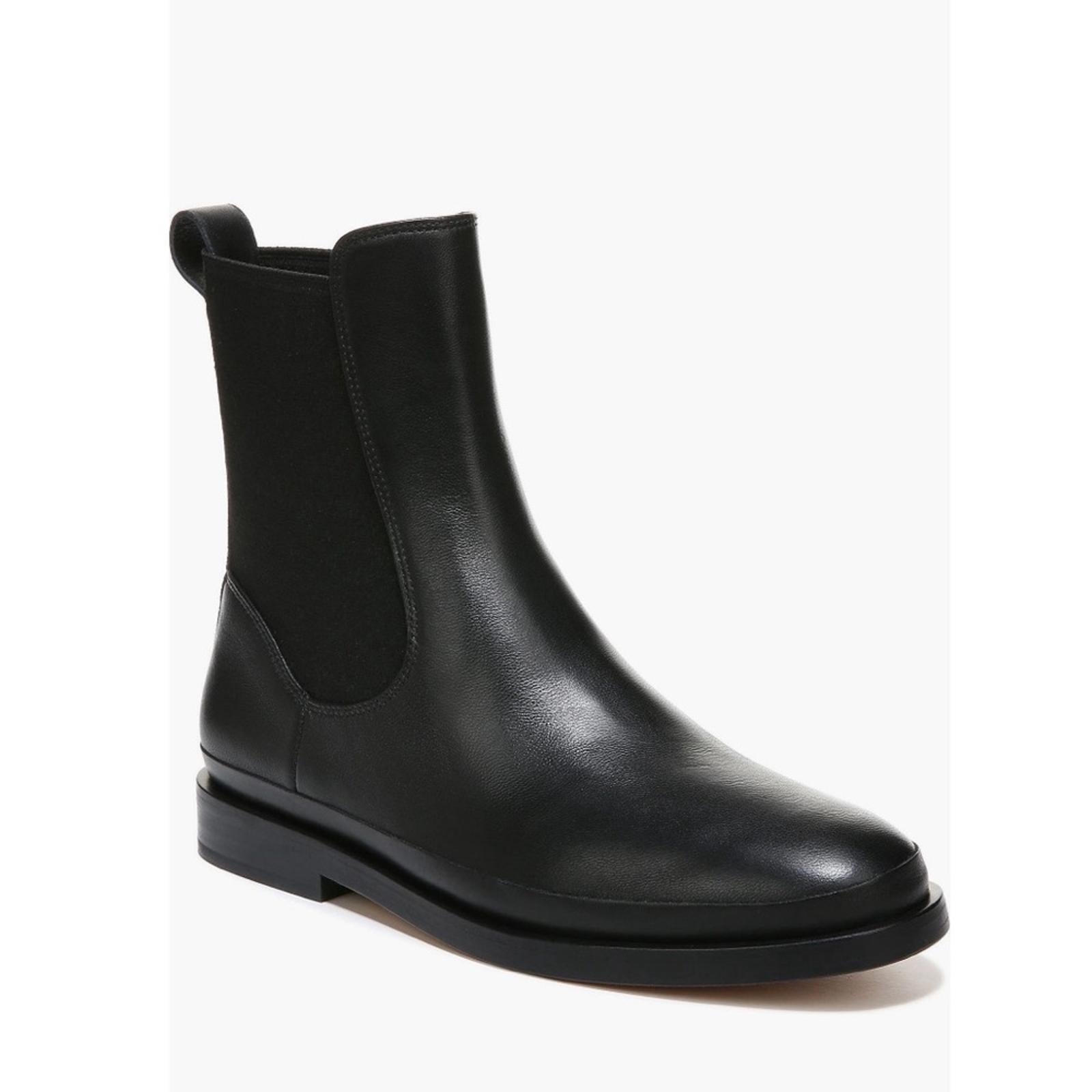 NEW Vince Cecyl Chelsea Leather Ankle Boots in Black, Size 7