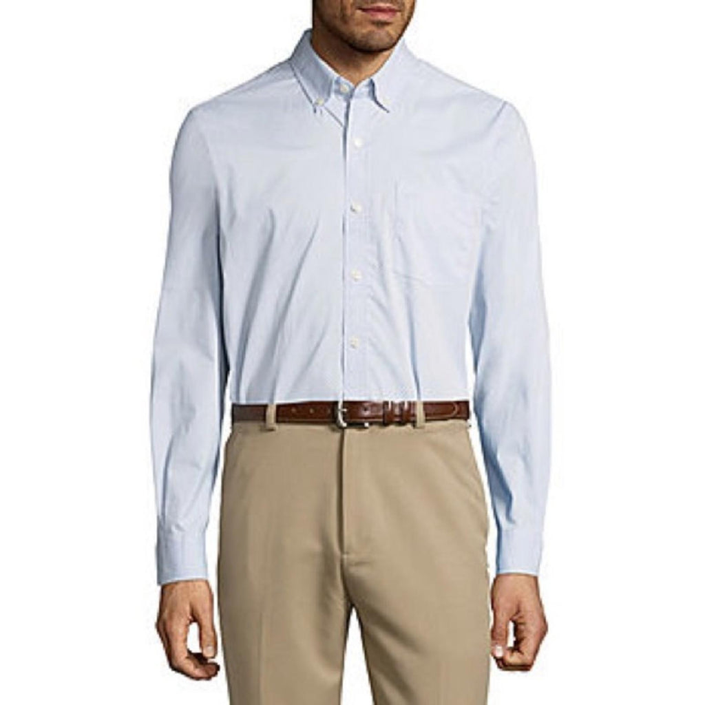 Dockers Regular Fit Long Sleeve Dots Button-Down Shirt, Size XXL New w/Tag