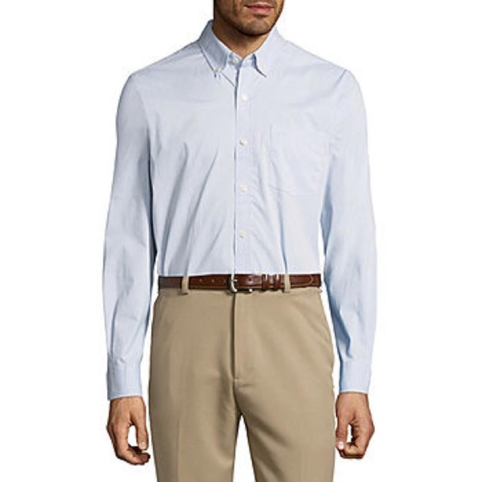 Dockers Regular Fit Long Sleeve Dots Button-Down Shirt, Size XXL New w/Tag