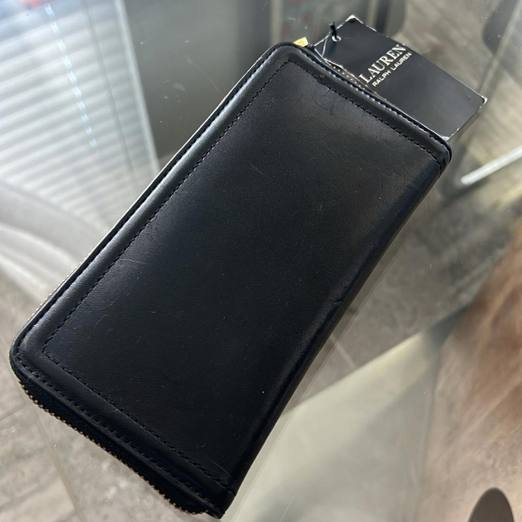 Ralph Lauren Leather Continental Wallet in Black, New w/Tag Retail $150 SOLD OUT