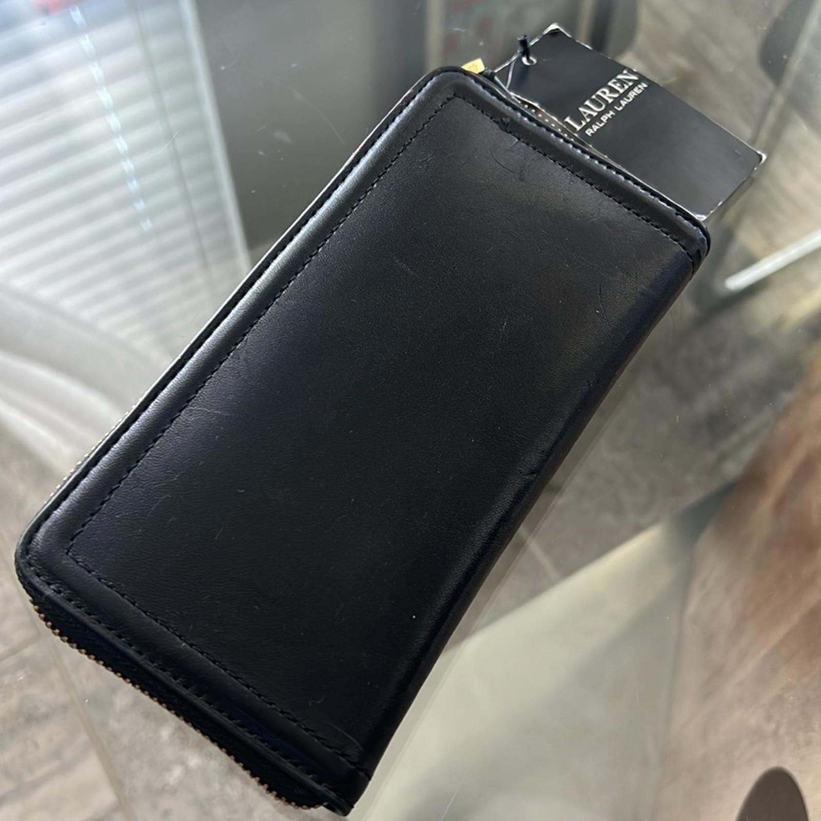 Ralph Lauren Leather Continental Wallet in Black, New w/Tag Retail $150 SOLD OUT