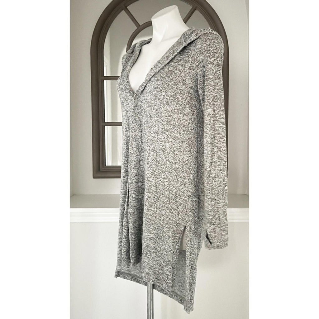 Athleta Harmony Wrap Hooded Cardigan Sweater in Heather Grey, Size XXS EXCELLENT