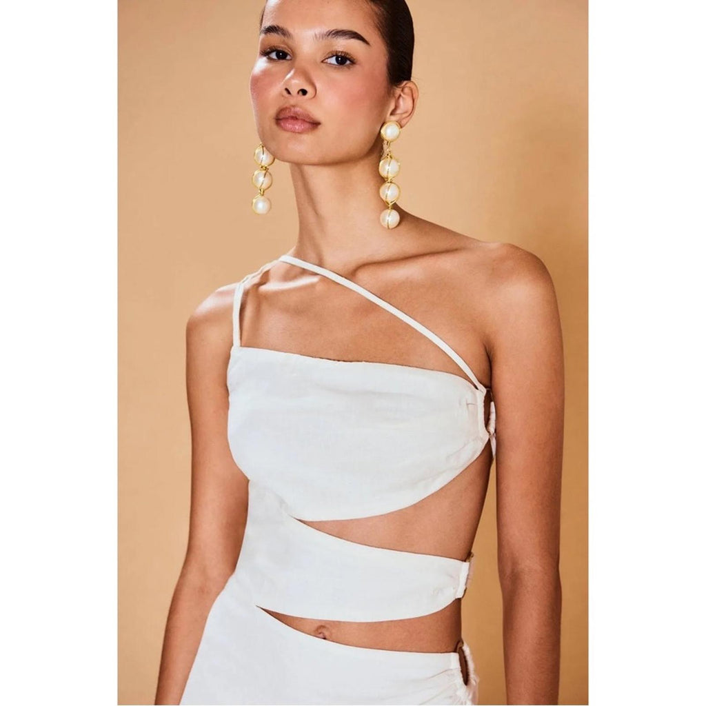 Cult Gaia x Revolve Terese Gown in Cream, NWT, Size 8