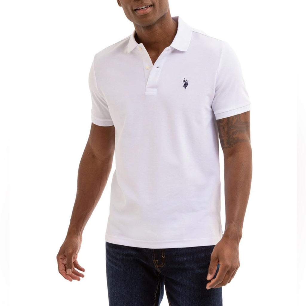 U.S. Polo Assn. Short Sleeve Polo Shirt in White, Size L EXCELLENT!