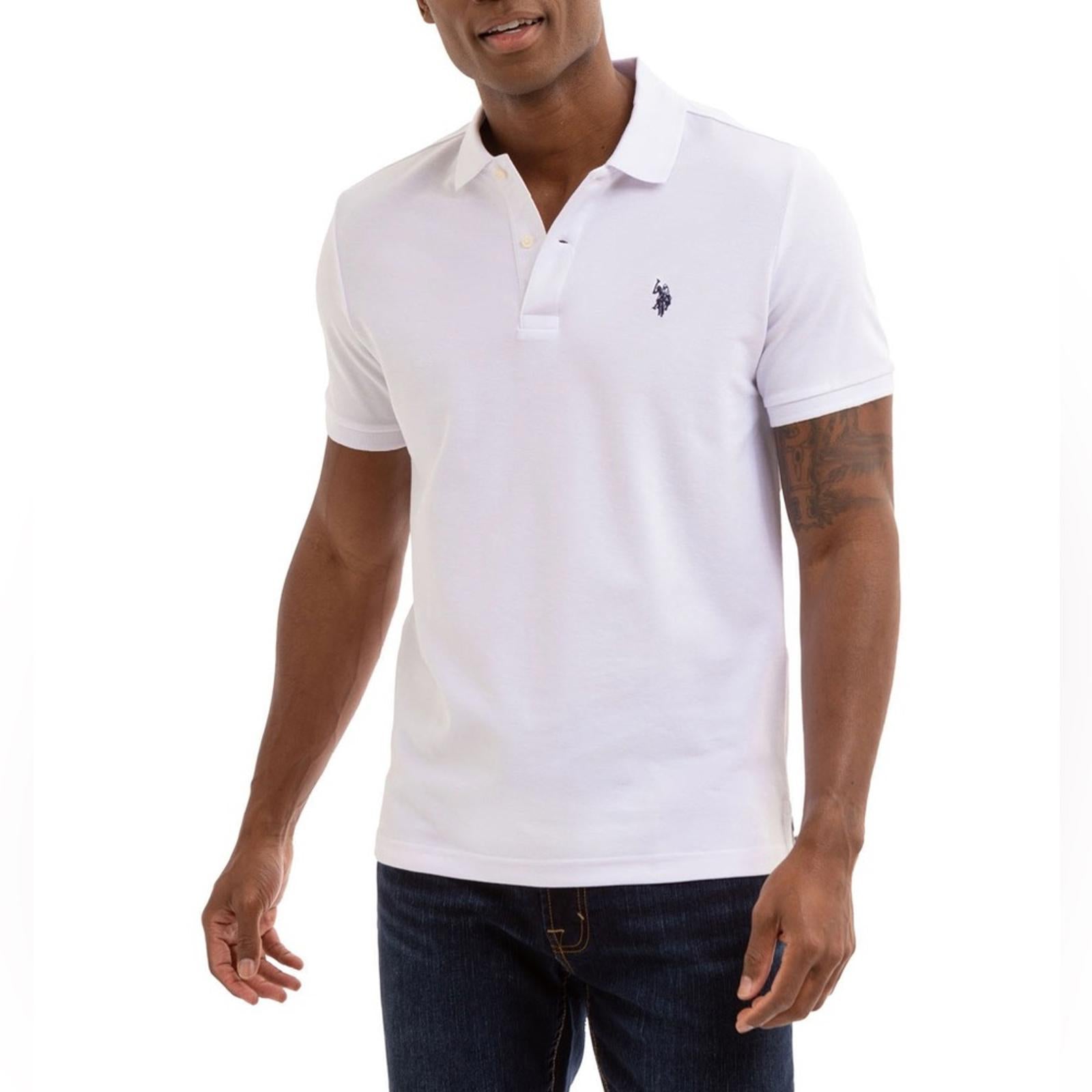 U.S. Polo Assn. Short Sleeve Polo Shirt in White, Size L EXCELLENT!