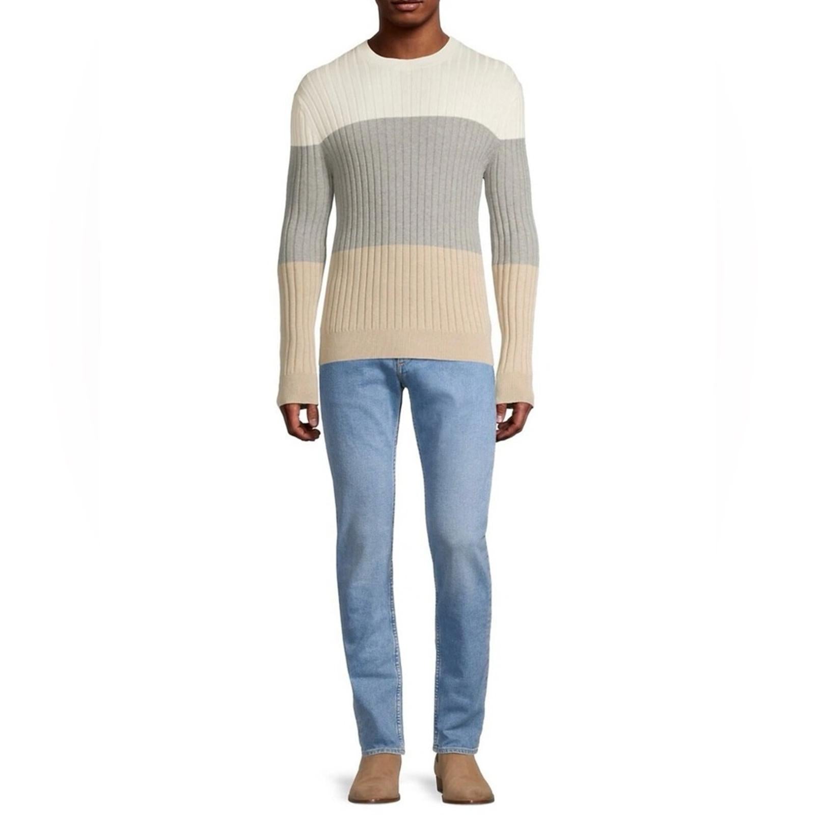 ATM Anthony Thomas Melillo Men's Cashmere Color-Blocked Sweater, Size XL, NWT