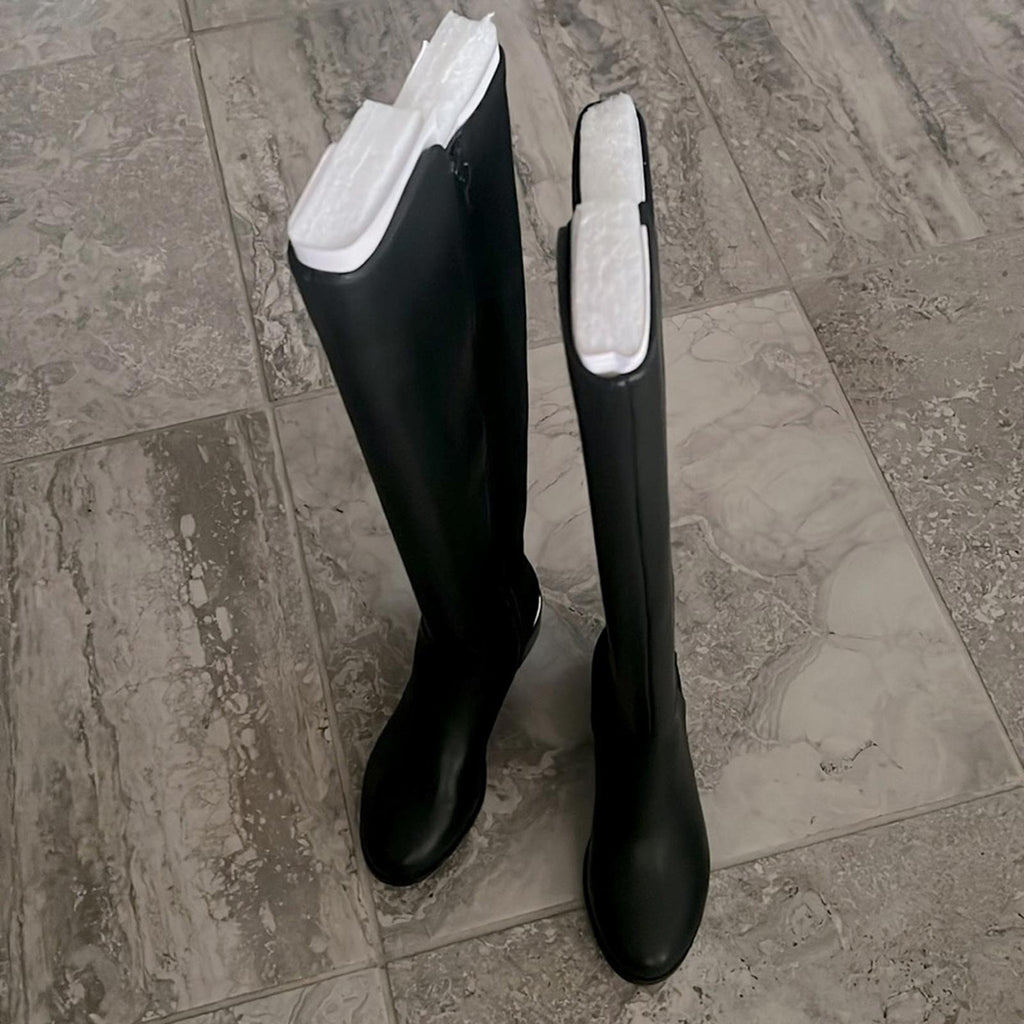 Alfani Ludlowe Black Leather Over-The-Knee Boots, Size 5.5 New in Box $169.50