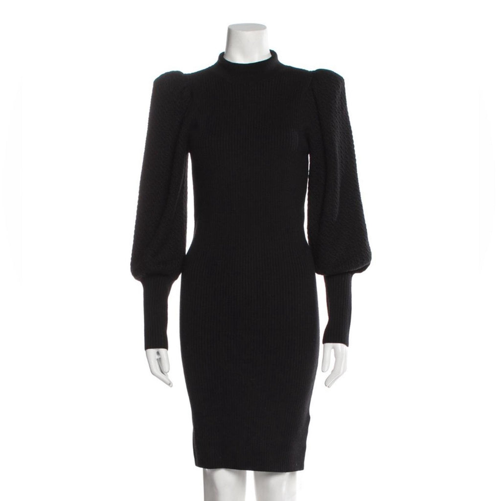 Alice+Olivia Revolve* Caleb Puff Sleeve Bodycon Sweater Dress, Size S New w/Tag