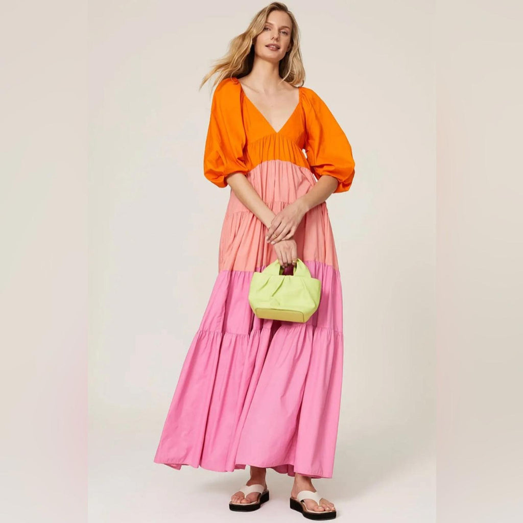Staud x Revolve Meadow Maxi Tiered Dress, Size M New w/Tag SOLD OUT!