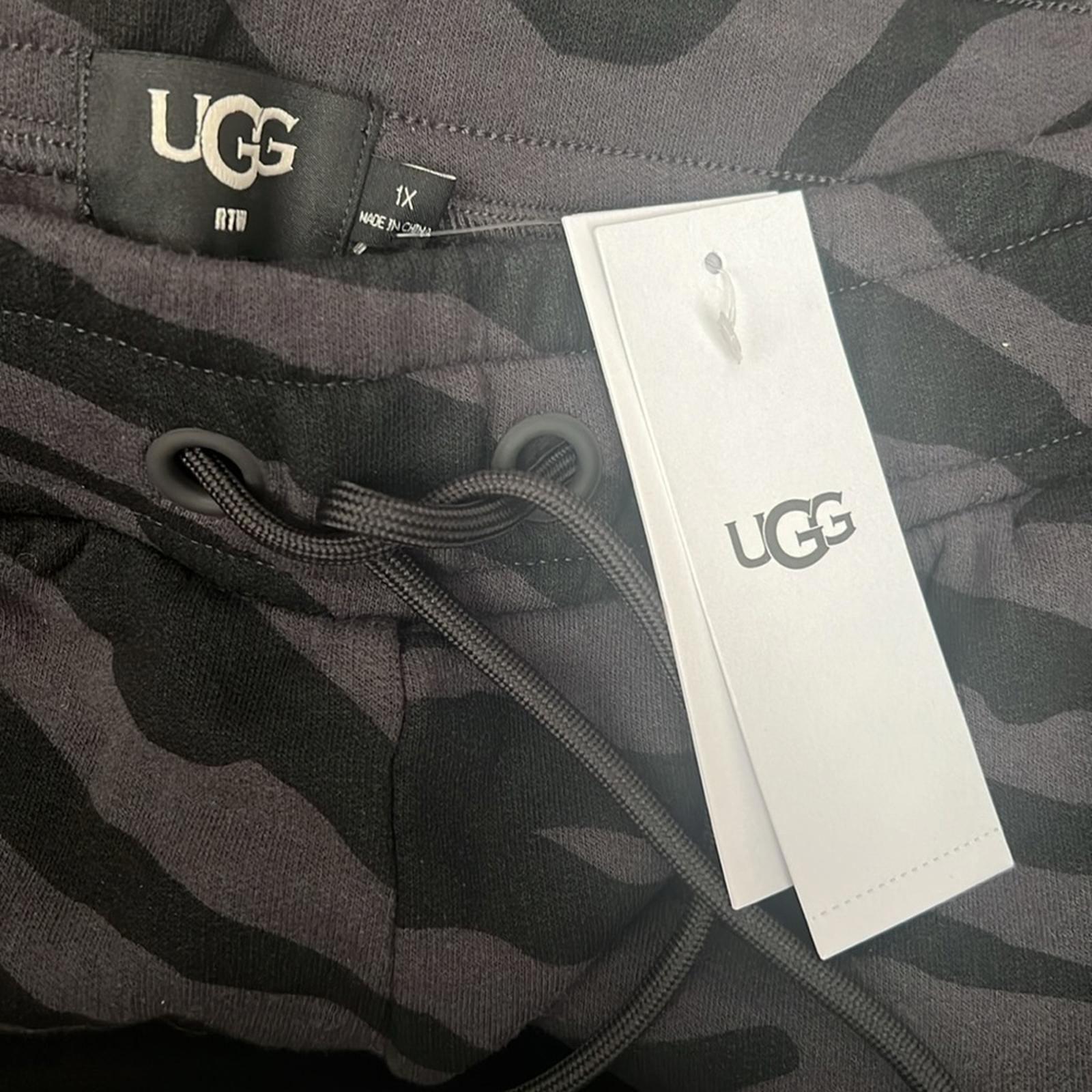 New UGG Daniella Sweatpants Zebra in Grey & Black, Size 1X New w/Tag