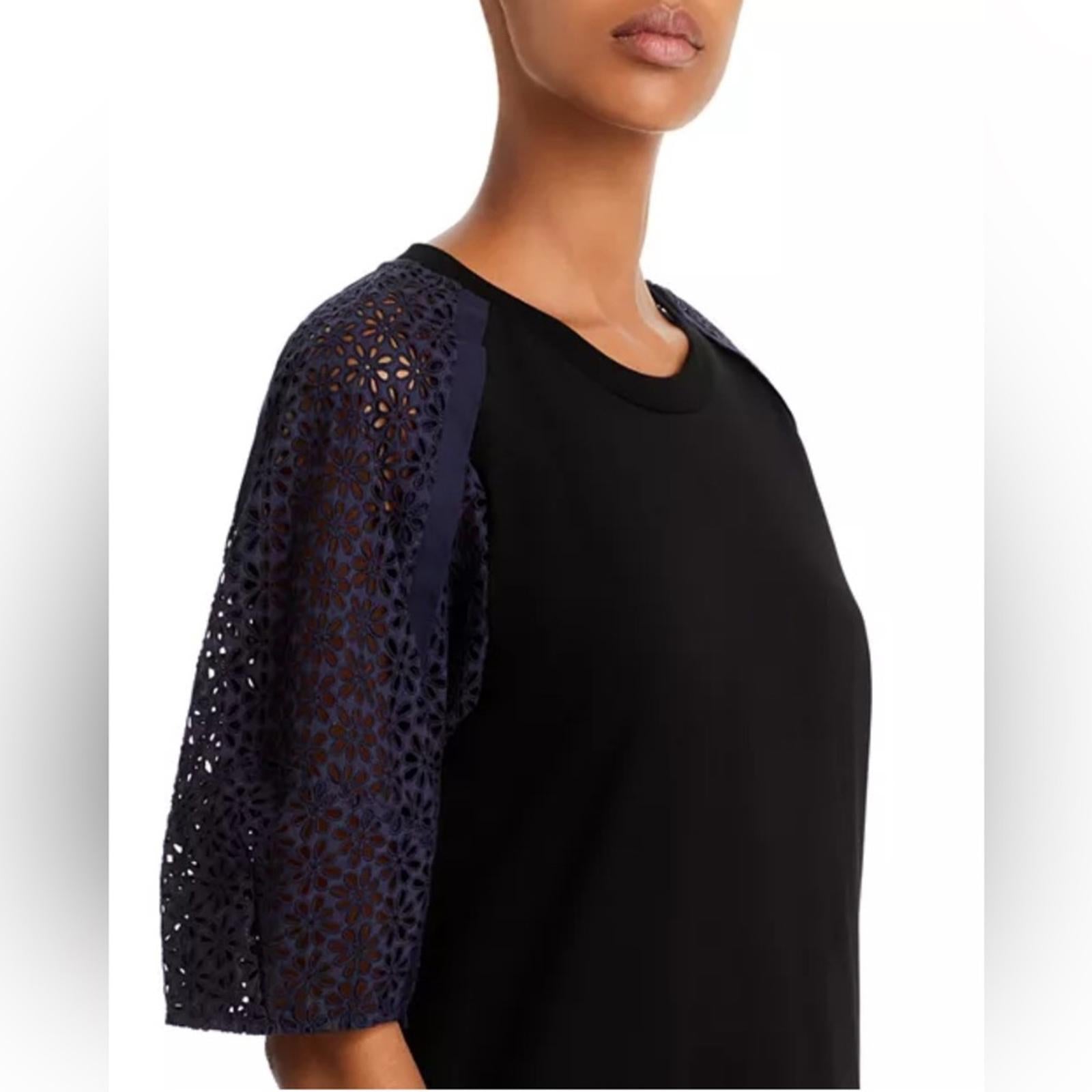 3.1 Phillip Lim Broderie Sleeve Dress in Black Midnight, NWT, Size S