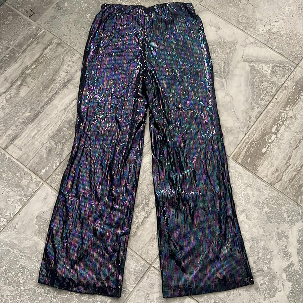 Crystal Kobe Stretch Sequin Pants, Size M New with Tag Retail $179