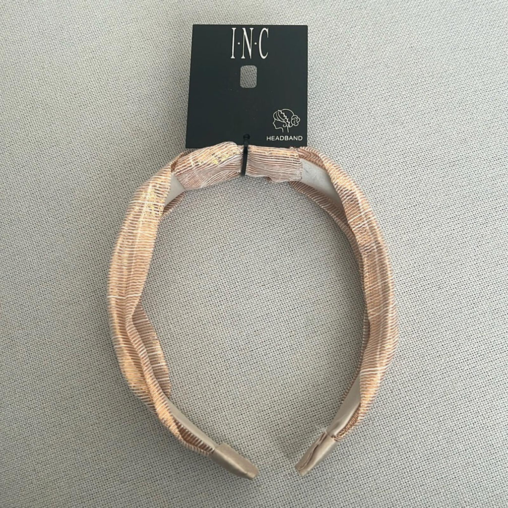 INC Gold Chiffon Headband New w/Tag Retail $29.50