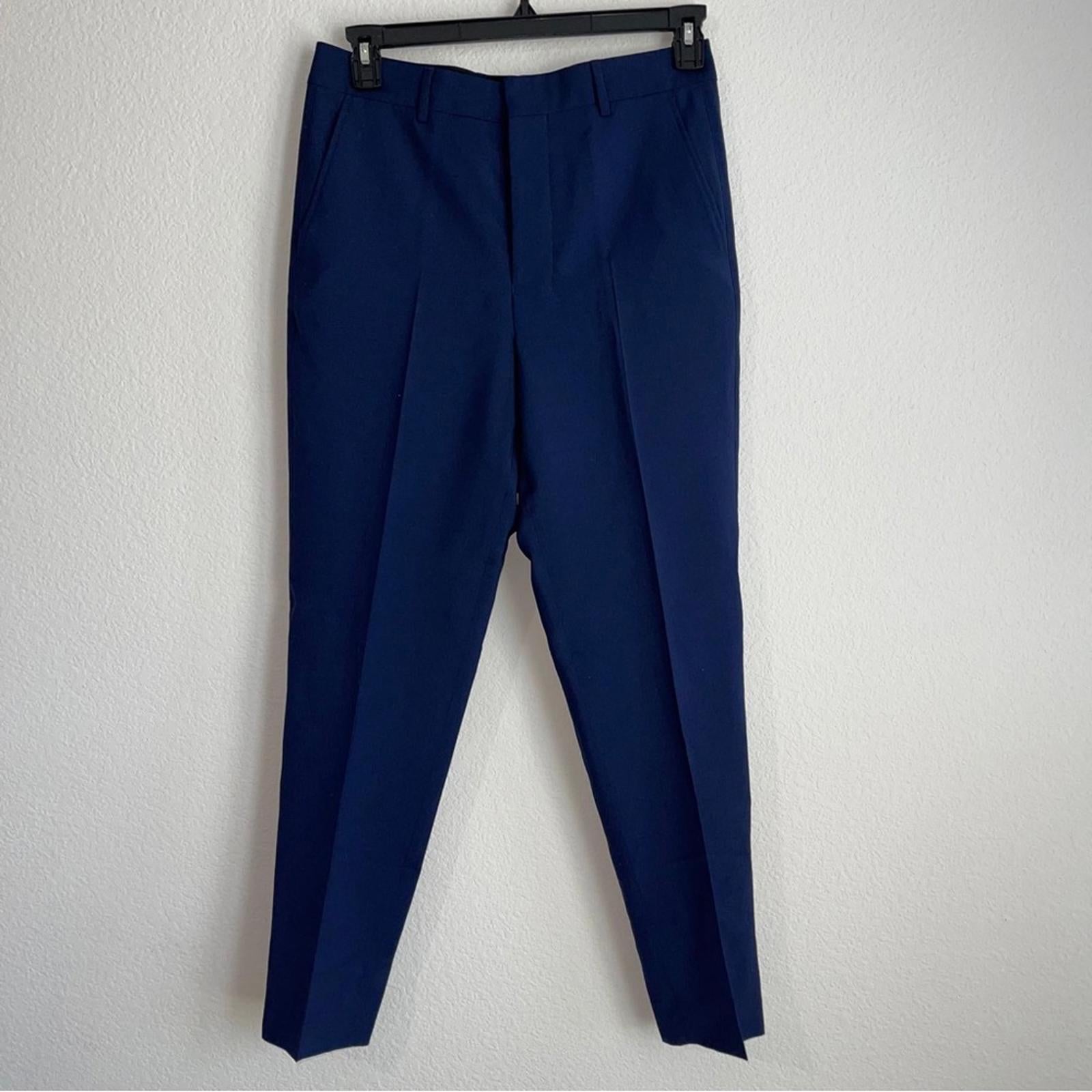 AMI Carott Fit Trousers in Blue, Size S (32x29) New w/Tag Retail $415