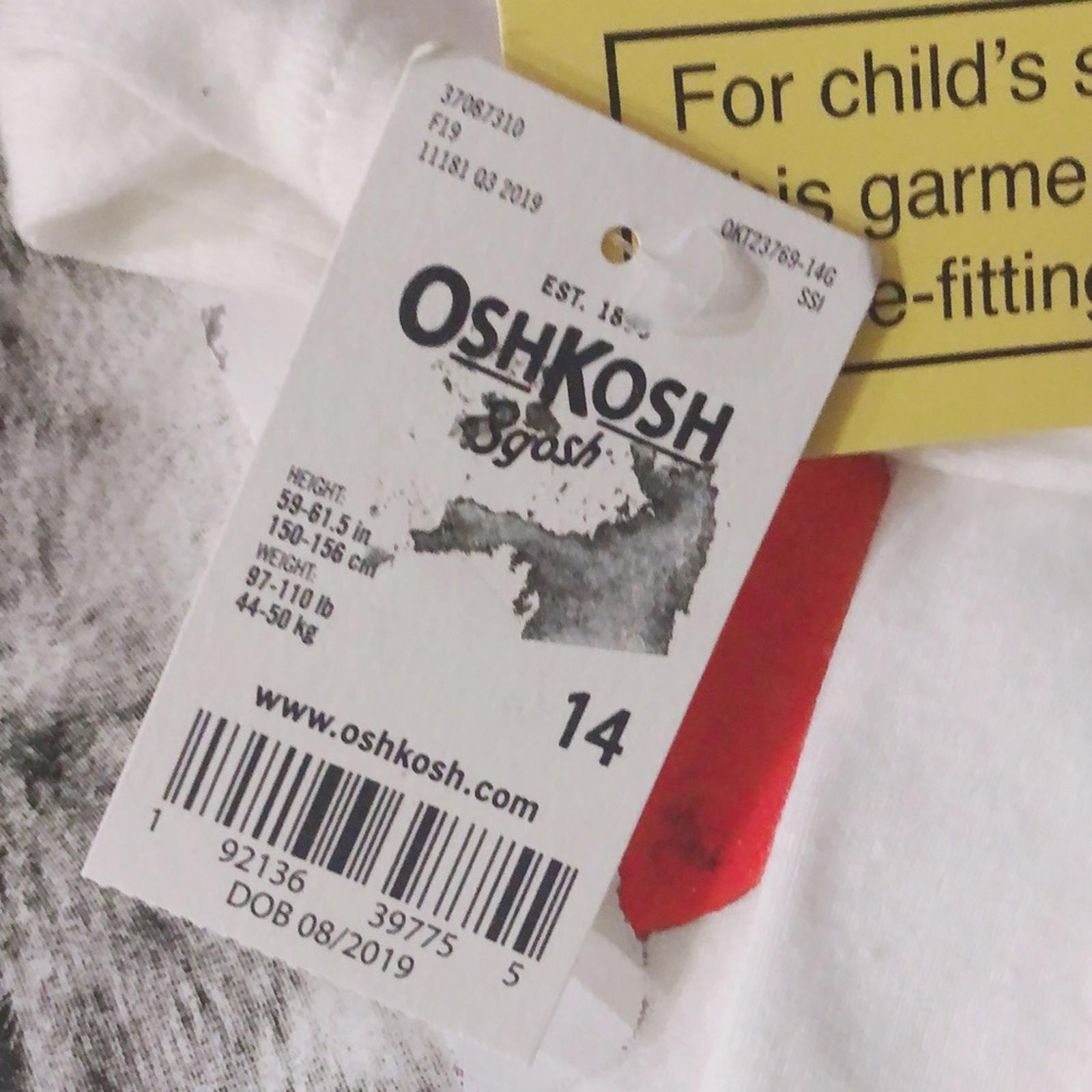 Oshkosh 2-Piece Holiday Pajamas Set Snug Fit Cat Cotton Girls Size 14 New w/Tag