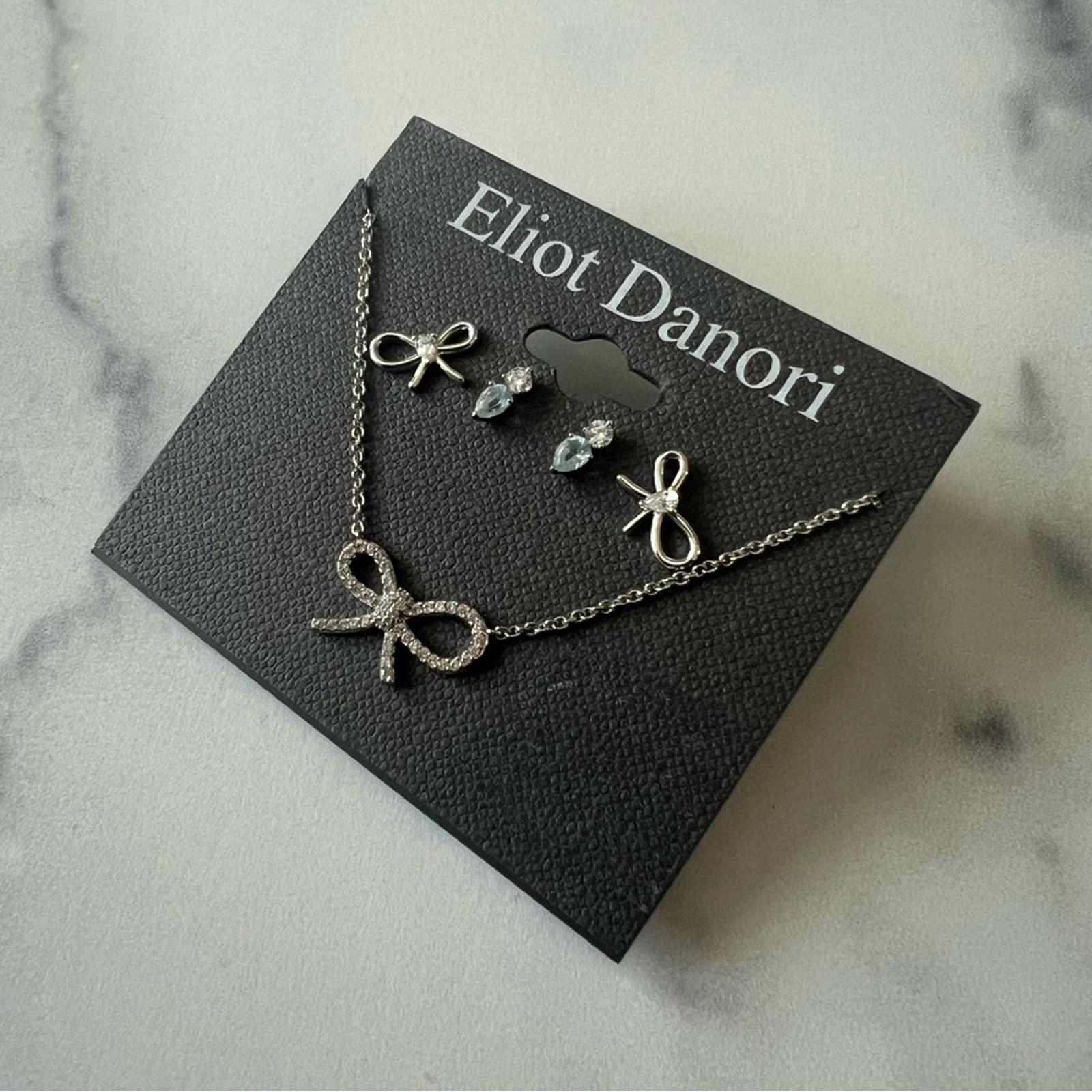 Eliot Danori Earrings and Necklaces Set Crystal & Bow Statement New w/Tag $98