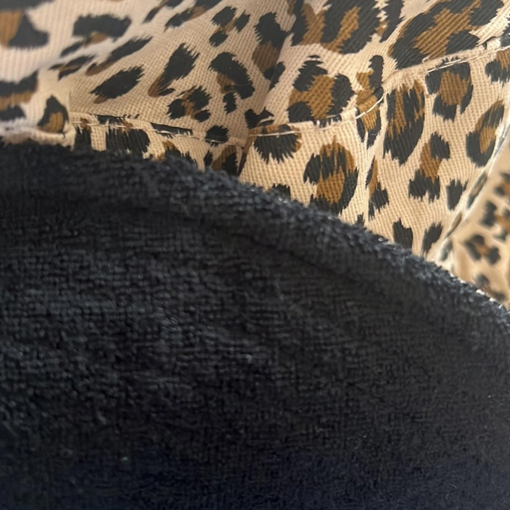 NEW Jenni Reversible Terry Cloth Hat, Leopard One Size New w/Tag