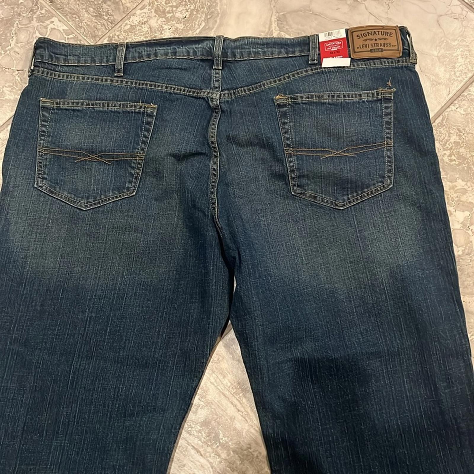Levi Strauss Signature Gold Men's Relaxed Fit Flex Jeans Size W46xL30 New w/Tag