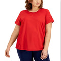 ID-Ideology Birdseye Mesh T-Shirt in Red, Plus Size 1X New w/Tag